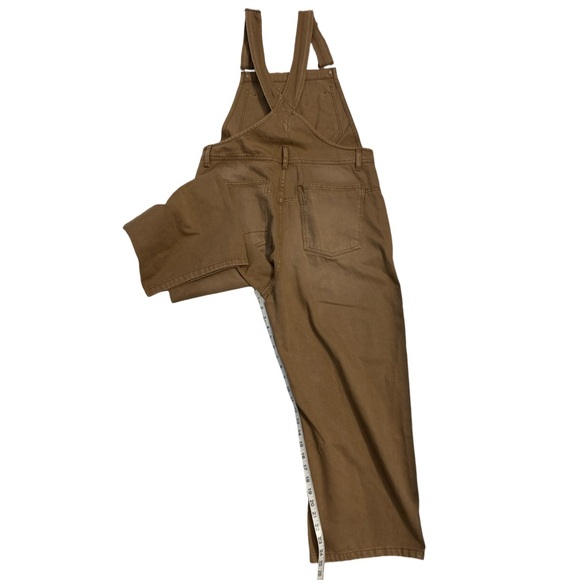 Free People NWT Deep Trance Overalls Brown Sugar Size Large Waist 18 - Picture 11 of 17